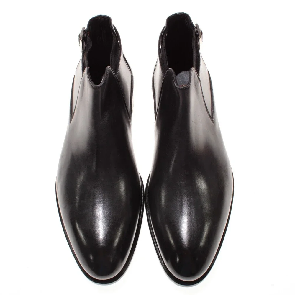Di Bianco NWD Chelsea Boots Size 9 US in Dark Gray Leather Made in Italy